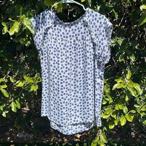 LOFT: Short sleeve patterned blouse